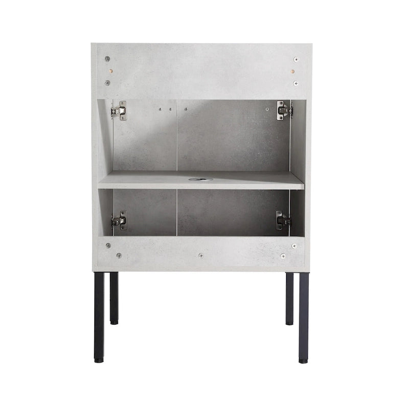 Meuble-lavabo de salle de bain de 61 cm/76 cm/91 cm avec vasque, sur pied ou murale, ensemble vasque en céramique avec étagère réglable