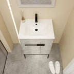 Meuble-lavabo de salle de bain de 61 cm/76 cm/91 cm avec vasque, sur pied ou murale, ensemble vasque en céramique avec étagère réglable