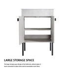 Meuble-lavabo de salle de bain de 61 cm/76 cm/91 cm avec vasque, sur pied ou murale, ensemble vasque en céramique avec étagère réglable