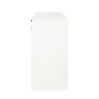 Meuble de salle de bain autoportant avec panier à linge inclinable et étagère réglable - Conception d'étagère de porte