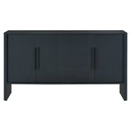 Buffet en bois à 4 portes avec étagères réglables et longues poignées