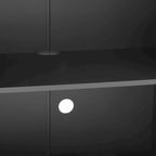 Buffet à 4 portes cannelées avec étagères réglables