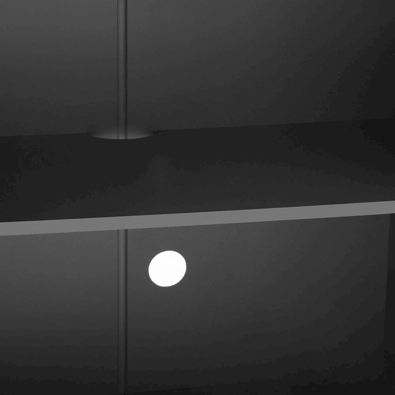 Buffet à 4 portes cannelées avec étagères réglables