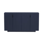 Buffet à 4 portes cannelées avec étagères réglables