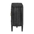 Buffet de style campagnard avec portes vitrées et étagères réglables