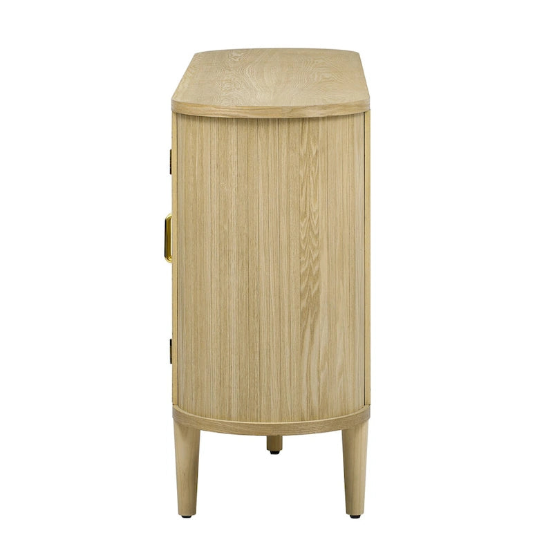 Buffet de style campagnard avec portes vitrées et étagères réglables