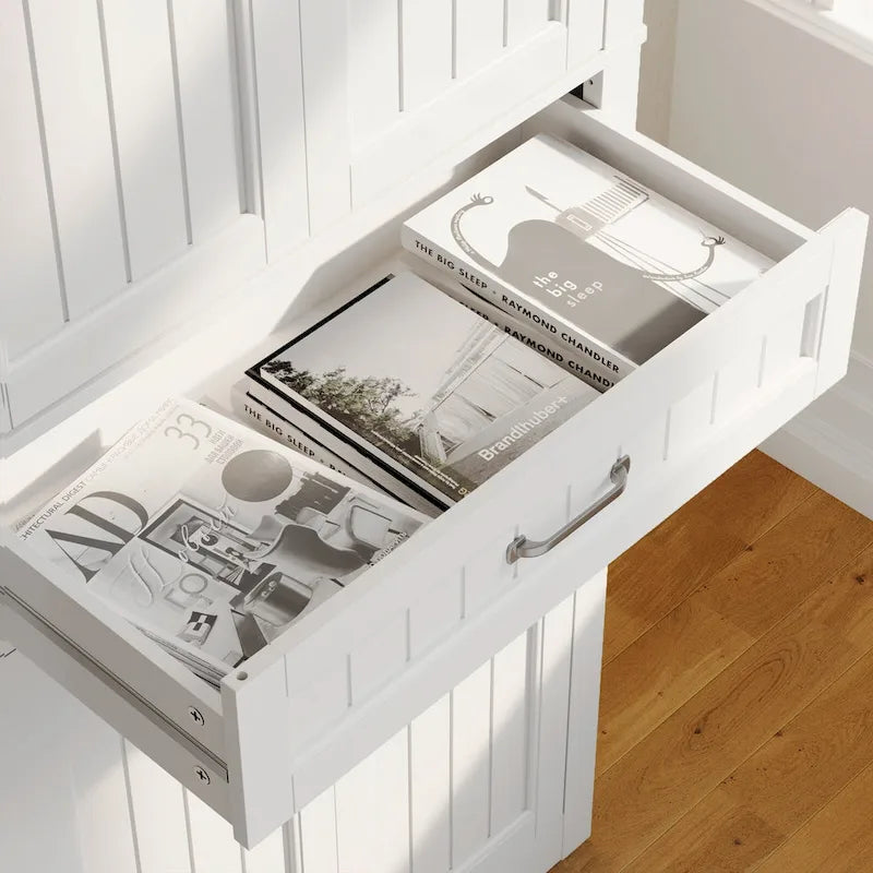 Armoire de rangement pour garde-manger de cuisine 71, meuble de rangement autoportant avec 4 portes et 4 étagères réglables