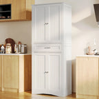 Armoire de rangement pour garde-manger de cuisine 71, meuble de rangement autoportant avec 4 portes et 4 étagères réglables