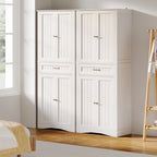 Armoire de rangement pour garde-manger de cuisine 71, meuble de rangement autoportant avec 4 portes et 4 étagères réglables