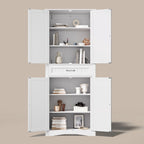 Armoire de rangement pour garde-manger de cuisine 71, meuble de rangement autoportant avec 4 portes et 4 étagères réglables