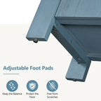 Buffet à 4 portes avec étagères réglables et finition vieillie