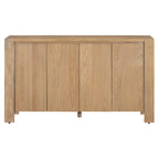 Buffet à 4 portes avec étagères réglables et finition vieillie