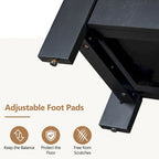 Buffet à 4 portes avec étagères réglables et finition vieillie