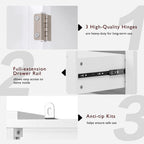 Armoire de cuisine haute de 71 pouces, meuble de rangement autoportant avec 2 tiroirs, vaisselier de cuisine