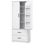 Armoire de cuisine haute de 71 pouces, meuble de rangement autoportant avec 2 tiroirs, vaisselier de cuisine