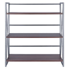 3 Tier Wide Storage Shelf - 35.5 - Graphite and Walnut