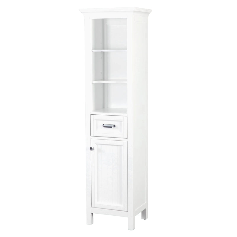 Linge de salle de bain autoportant Miseno Tatianna 19 x 70 en bois de peuplier