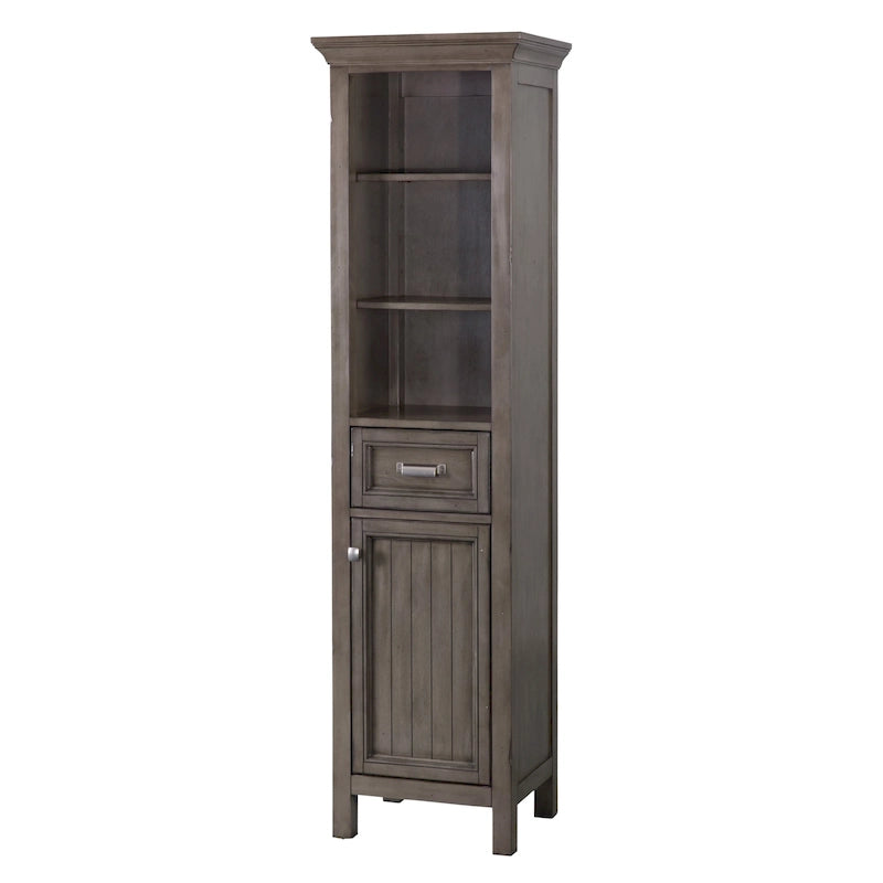Linge de salle de bain autoportant Miseno Tatianna 19 x 70 en bois de peuplier