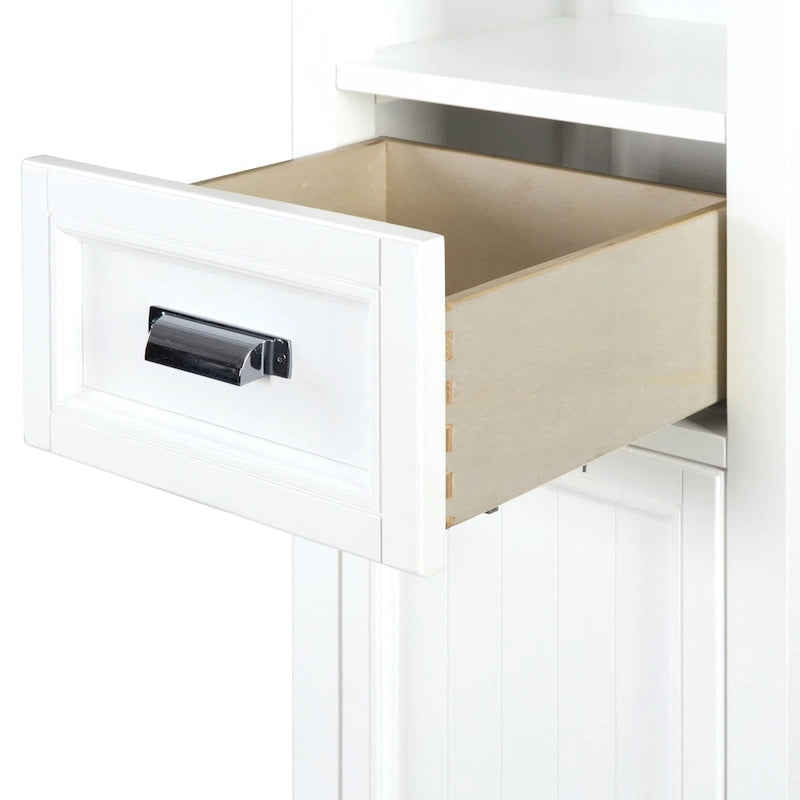 Linge de salle de bain autoportant Miseno Tatianna 19 x 70 en bois de peuplier