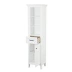 Linge de salle de bain autoportant Miseno Tatianna 19 x 70 en bois de peuplier