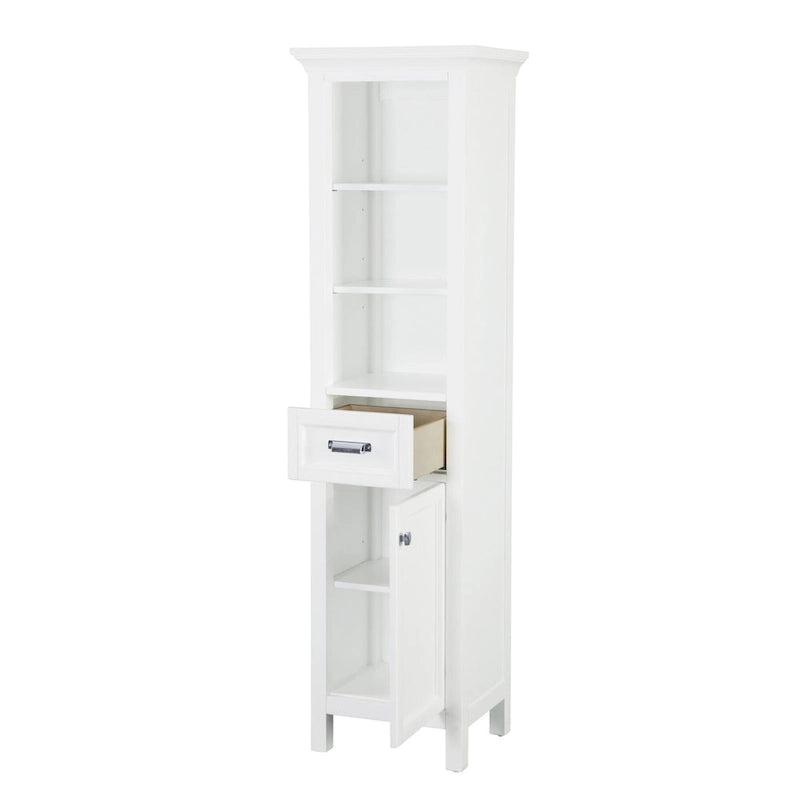 Linge de salle de bain autoportant Miseno Tatianna 19 x 70 en bois de peuplier