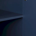 Buffet avec poignées en métal, meuble de rangement d'entrée avec étagères, meuble de rangement avec pieds croisés en métal