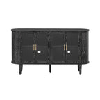 Buffet de style campagnard, meuble de rangement en bois, armoire bar à café, vitrine avec portes vitrées et étagères réglables