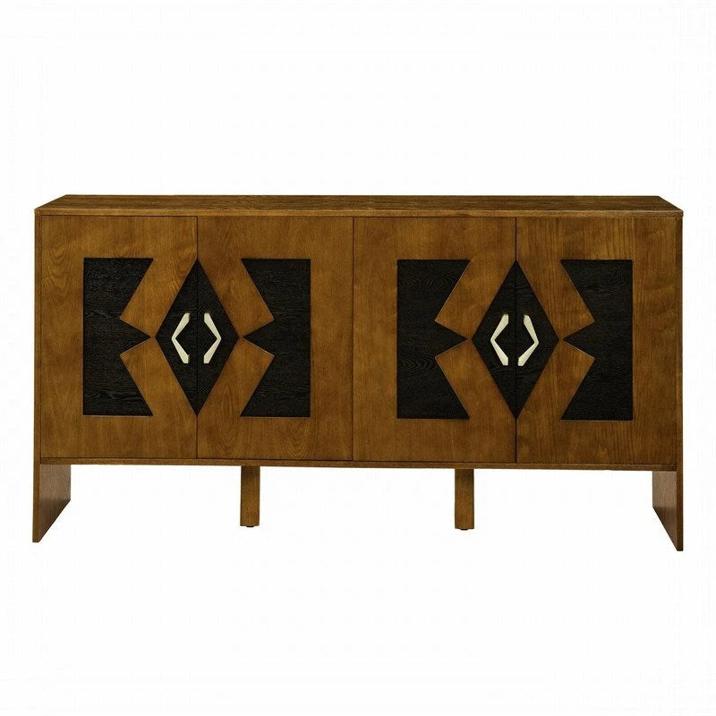 Buffet/meuble de rangement style Mid-Century Modern de 60 pouces avec rangement pour une organisation élégante de la maison