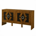 Buffet/meuble de rangement style Mid-Century Modern de 60 pouces avec rangement pour une organisation élégante de la maison