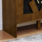 Buffet/meuble de rangement style Mid-Century Modern de 60 pouces avec rangement pour une organisation élégante de la maison