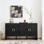 Buffet/meuble de rangement style Mid-Century Modern de 60 pouces avec rangement pour une organisation élégante de la maison