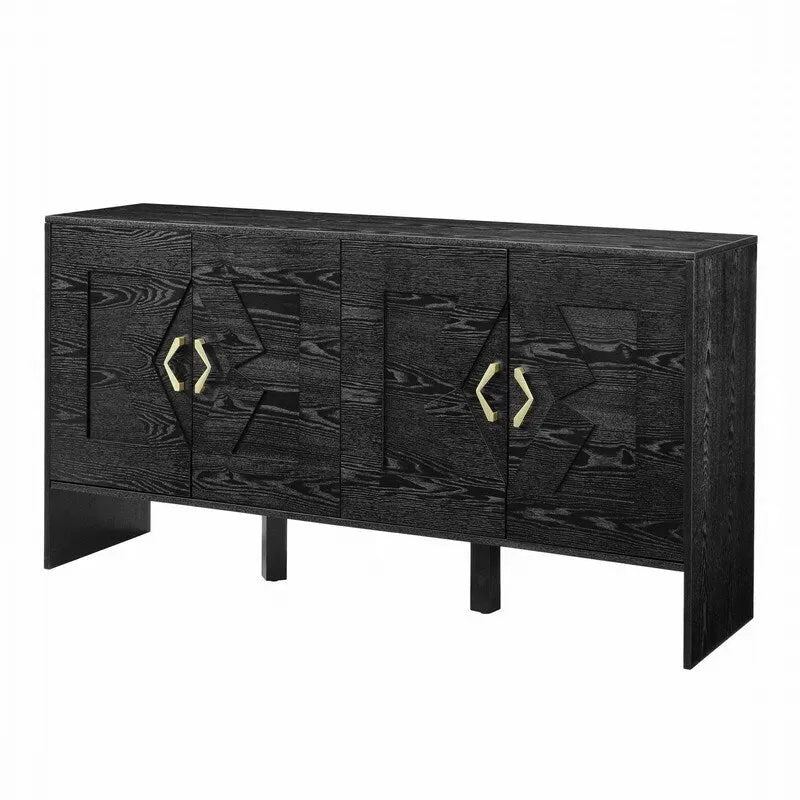 Buffet/meuble de rangement style Mid-Century Modern de 60 pouces avec rangement pour une organisation élégante de la maison