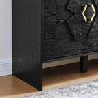 Buffet/meuble de rangement style Mid-Century Modern de 60 pouces avec rangement pour une organisation élégante de la maison