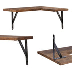 Ensemble de 3 étagères flottantes en bois, étagères murales pour chambre, salle de bain, salon et cuisine, 40 x 29 cm