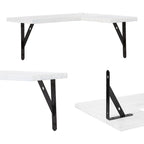 Ensemble de 3 étagères flottantes en bois, étagères murales pour chambre, salle de bain, salon et cuisine, 40 x 29 cm