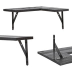 Ensemble de 3 étagères flottantes en bois, étagères murales pour chambre, salle de bain, salon et cuisine, 40 x 29 cm