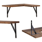Ensemble de 3 étagères flottantes en bois, étagères murales pour chambre, salle de bain, salon et cuisine, 40 x 29 cm