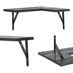Ensemble de 3 étagères flottantes en bois, étagères murales pour chambre, salle de bain, salon et cuisine, 40 x 29 cm