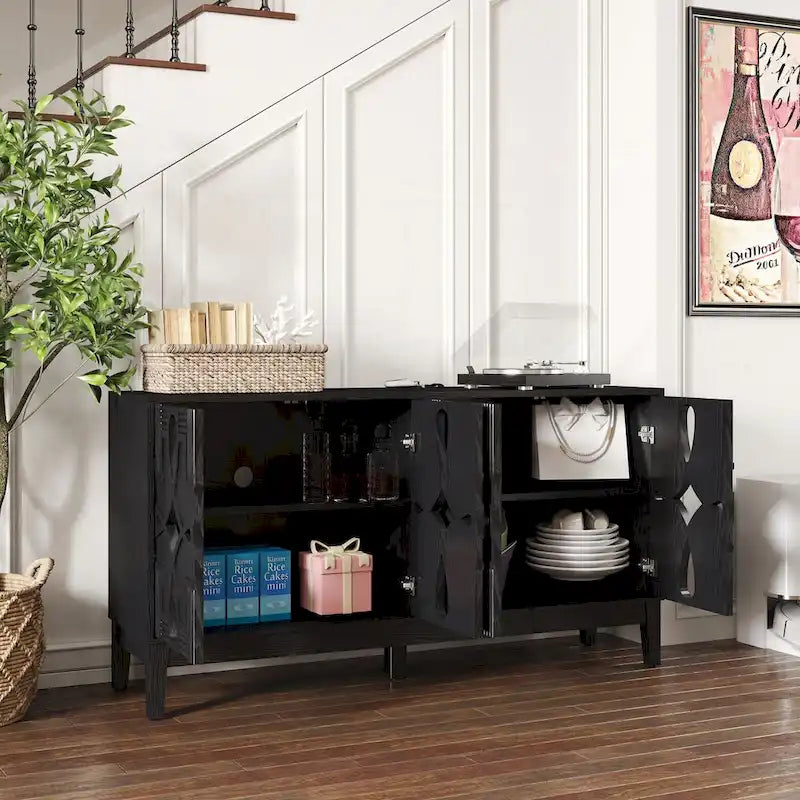 Meuble de rangement polyvalent de style moderne du milieu du siècle pour différentes pièces