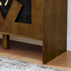 Meuble de rangement polyvalent de style moderne du milieu du siècle avec étagères réglables