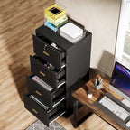 Classeur à 4 tiroirs avec serrure pour dossiers de format A4/Lettre/Légal