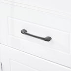 Meuble de salle de bain autoportant polyvalent avec étagères réglables et multiples options de rangement