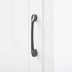 Meuble de salle de bain autoportant polyvalent avec étagères réglables et multiples options de rangement