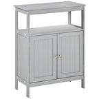 Meuble de rangement de salle de bain moderne autoportant, avec portes et étagère ouverte - 11,75 po P x 23,5 po L x 32,25 po H