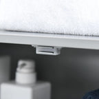 Meuble de rangement de salle de bain moderne autoportant, avec portes et étagère ouverte - 11,75 po P x 23,5 po L x 32,25 po H