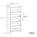 Bibliothèque tour de rangement décorative ClosetMaid 165100 avec tiroir, blanche (lot de 2)