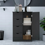 Armoire de rangement au sol Gymax avec 4 tiroirs réglables - Voir les détails