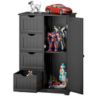 Armoire de rangement au sol Gymax avec 4 tiroirs réglables - Voir les détails