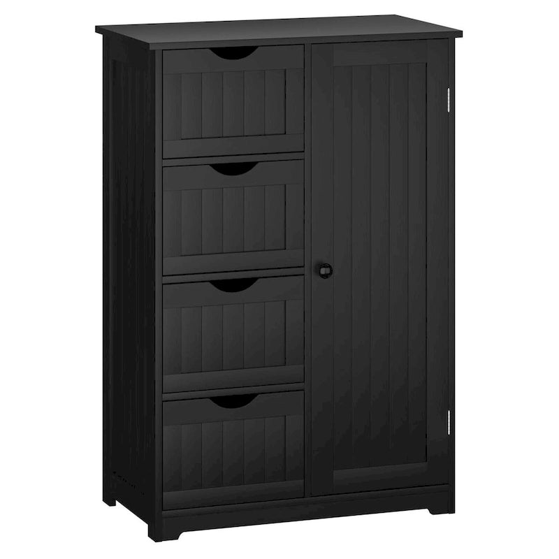 Armoire de rangement au sol Gymax avec 4 tiroirs réglables - Voir les détails