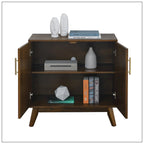 Buffet cannelé de style moderne du milieu du siècle avec étagères réglables